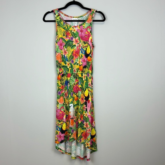Emma Jayne X H&M Girls Dress Jungle Safari Birds Flowers Fruit Size 12-14 NWT - Picture 1 of 6